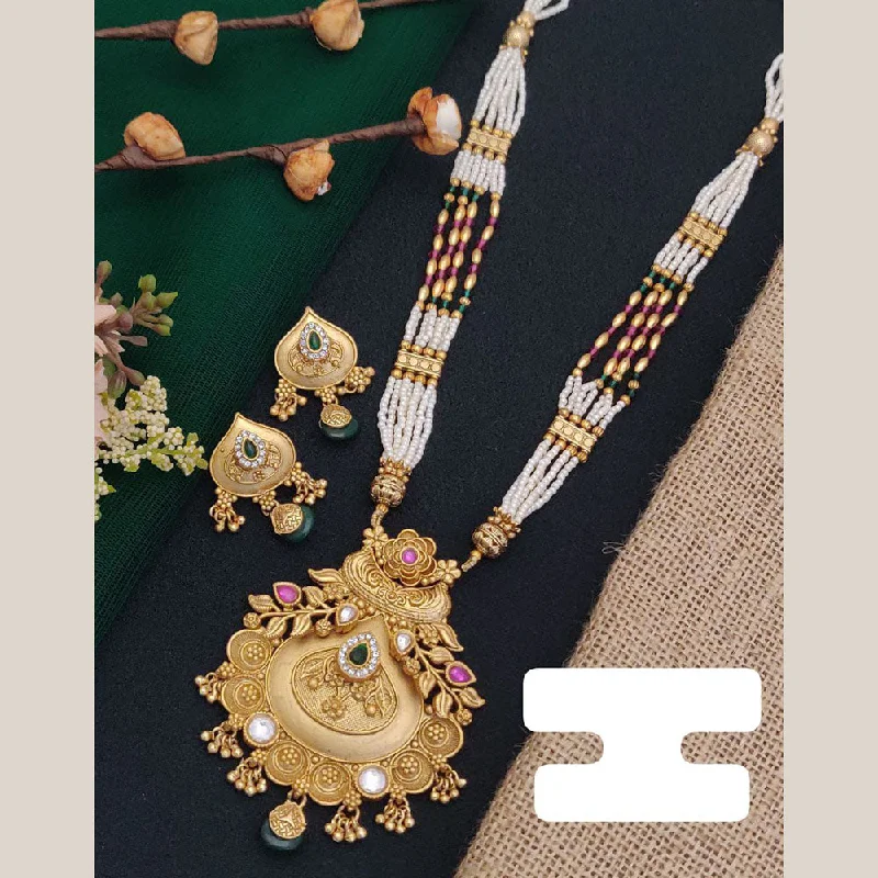 Unmissable Jewelry Clearance – Final Reductions FS Collection Gold Plated Pota Stone And Pearl Long Necklace Set Unmissable Jewelry Clearance – Final Reductions FS Collection Gold Plated Pota Stone And Pearl Long Necklace Set