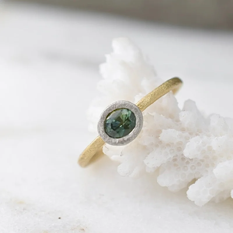 Handmade Pearl Jewelry For Timeless Elegance Green Australian Sapphire Ring
