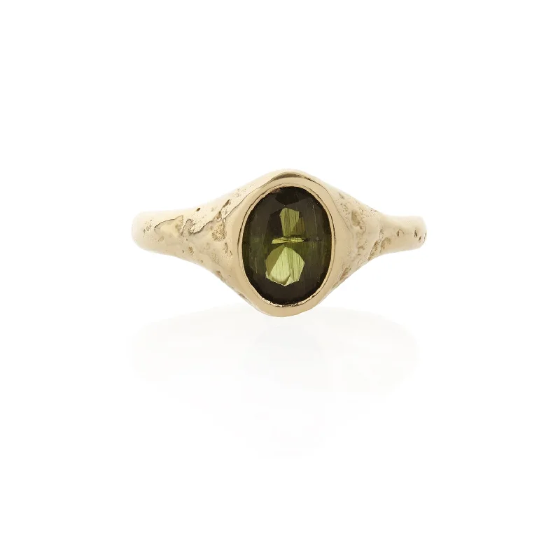 Premium Diamond Jewelry At Once-In-A-Lifetime Discounts Green Tourmaline Signet V