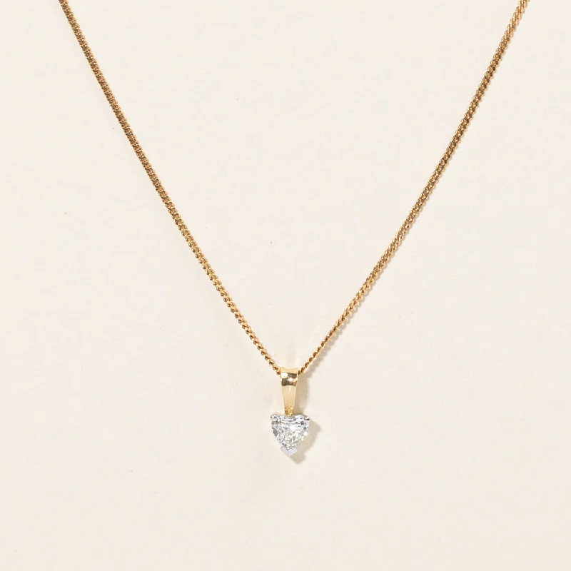 Last Chance To Shop High-End Jewelry At Markdown Prices Solitaire Heart Cut Diamond Pendant & Necklace | 0.24ct | 16" | Last Chance To Shop High-End Jewelry At Markdown Prices Solitaire Heart Cut Diamond Pendant & Necklace | 0.24ct | 16" |