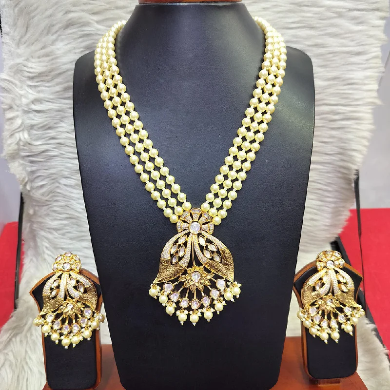 Don't Miss Out On Bestselling Jewelry At Special Prices Jain Jewellers Gold Plated Kundan And Pearl Long Necklace Set Don't Miss Out On Bestselling Jewelry At Special Prices Jain Jewellers Gold Plated Kundan And Pearl Long Necklace Set