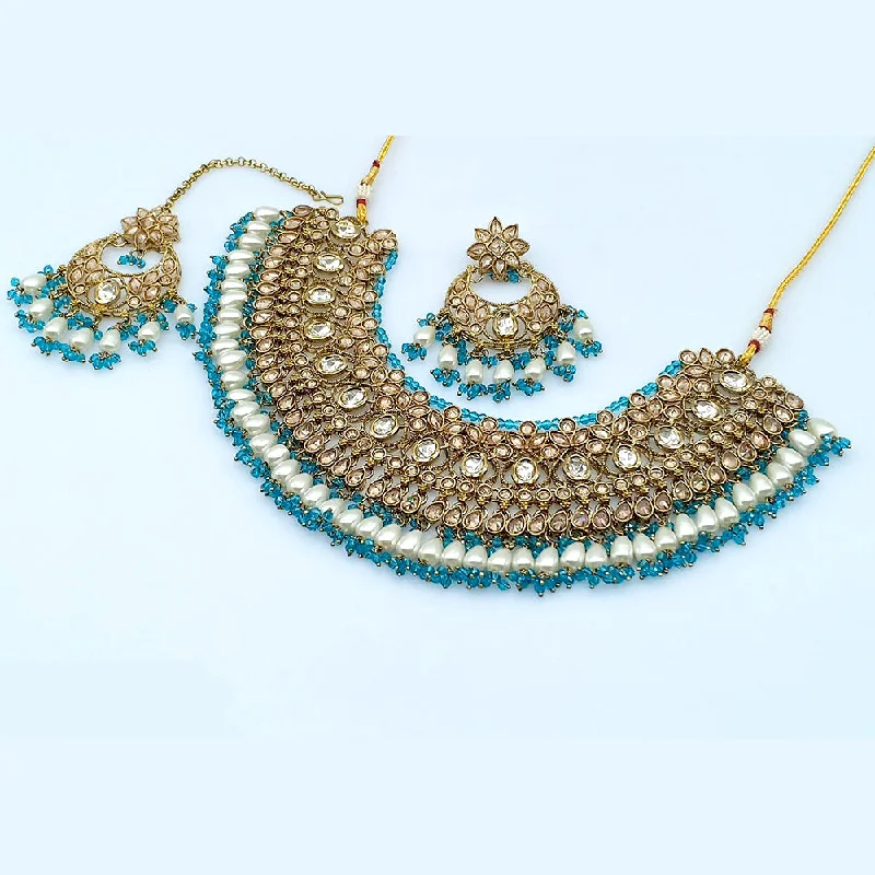 Luxury Jewelry At Unbeatable Discounts JCM Gold Plated Crystal Stone Necklace Set