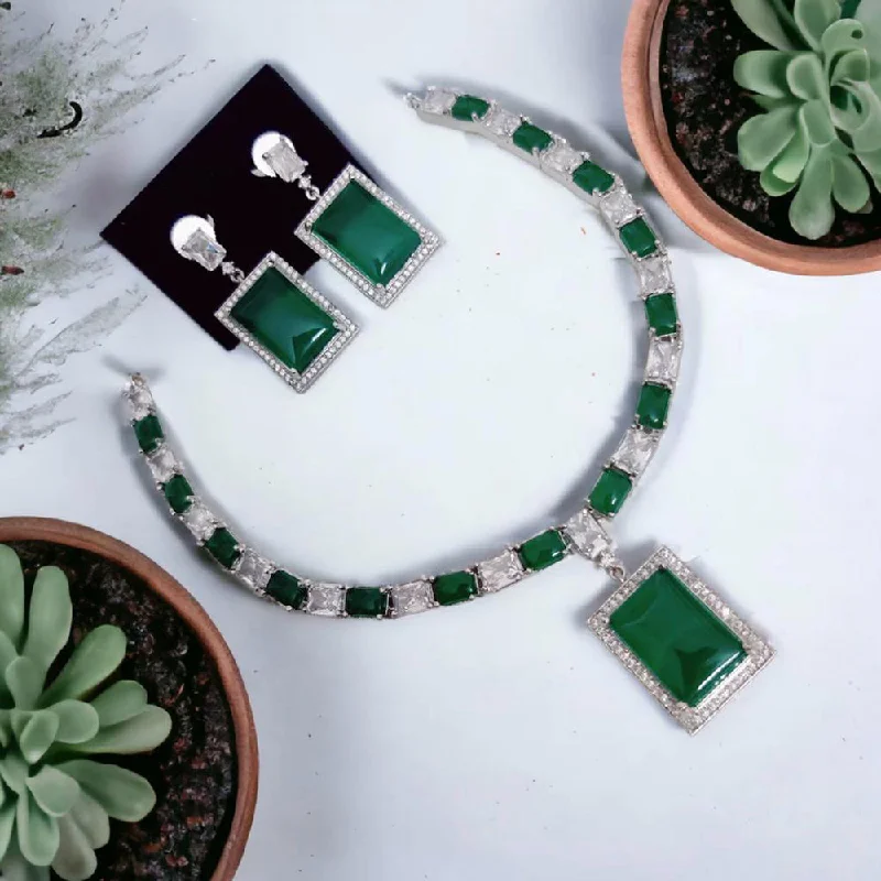 Shop Dazzling Jewelry With Special Promotional Discounts JewelTreeTz Silver Plated Crystal Stone Necklace Set Shop Dazzling Jewelry With Special Promotional Discounts JewelTreeTz Silver Plated Crystal Stone Necklace Set