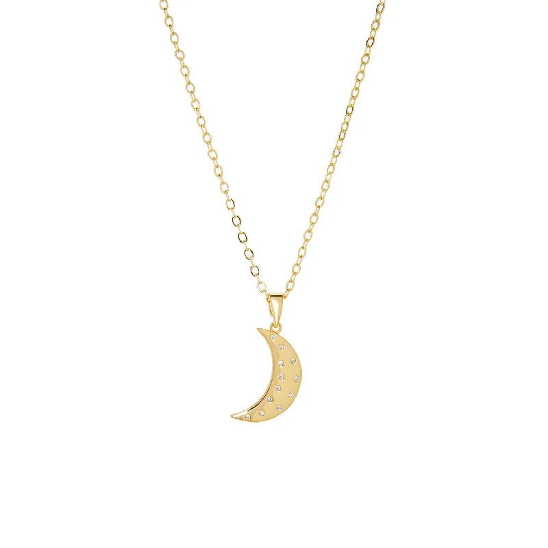 Big Savings On Your Favorite Jewelry Pieces gold plated large crescent necklace
