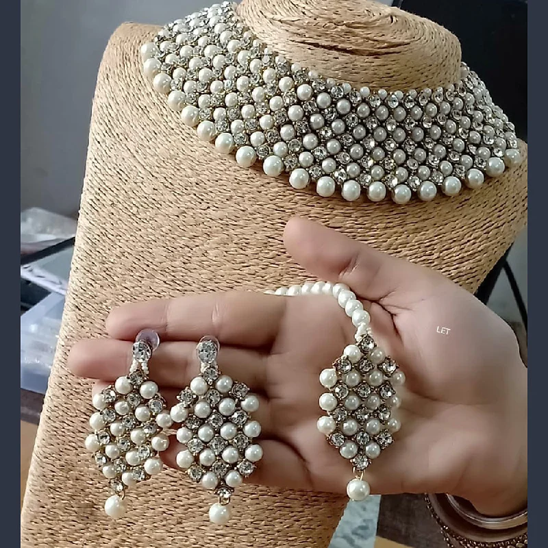 Special Offers On Handcrafted And Designer Jewelry Lucentarts Jewellery Gold Plated Austrian Stone Pearl Necklace Set Special Offers On Handcrafted And Designer Jewelry Lucentarts Jewellery Gold Plated Austrian Stone Pearl Necklace Set