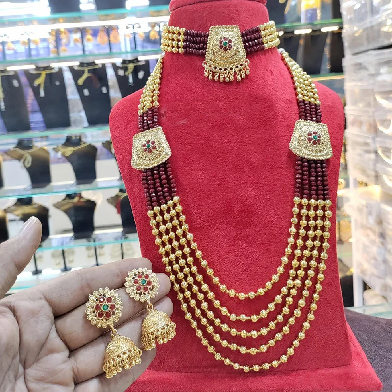 Exclusive Jewelry Sale – Limited-Time Discounts Manisha Jewellery Gold Plated Double Necklace Set