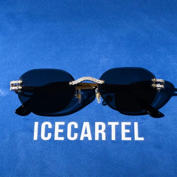 Timeless Jewelry At Special Discount Rates Moissanite Rimless Wayfarer Sunglasses 14K Gold Timeless Jewelry At Special Discount Rates Moissanite Rimless Wayfarer Sunglasses 14K Gold
