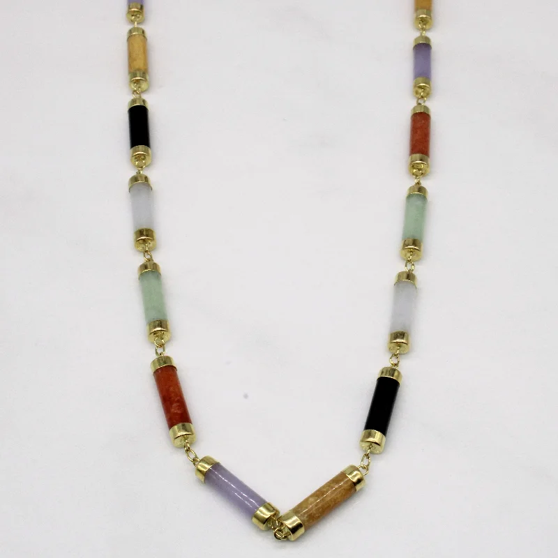 Elevate Your Jewelry Collection With Limited-Time Savings Multi Colour Jade Necklace | 45.00ctw | 18" | Elevate Your Jewelry Collection With Limited-Time Savings Multi Colour Jade Necklace | 45.00ctw | 18" |