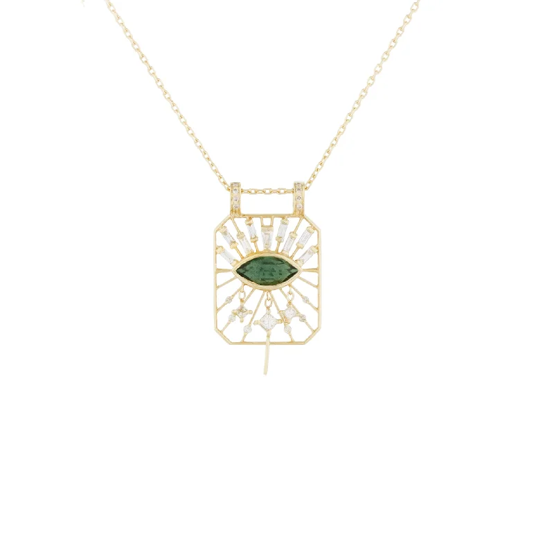 Elevate Your Jewelry Collection With Limited-Time Savings Open Eye Green Tourmaline Necklace