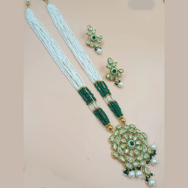 Exclusive Jewelry Bundles At Discounted Rates Padmawati Bangles Gold Plated Crystal Stone And Pearls Long Necklace Set