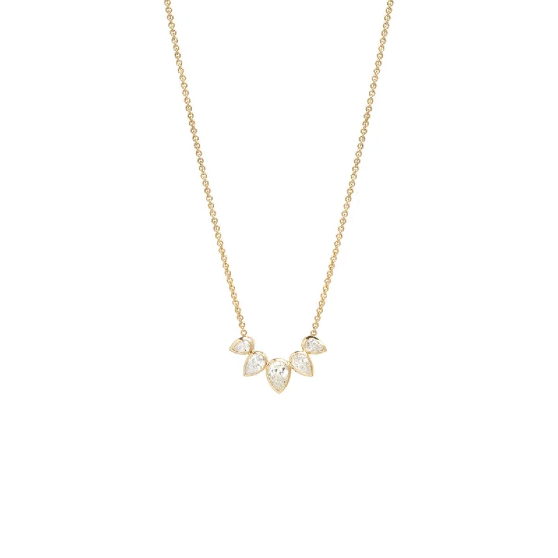 The Ultimate Jewelry Sale – Exclusive Styles At Great Prices Pear Cut Diamond Fan Necklace The Ultimate Jewelry Sale – Exclusive Styles At Great Prices Pear Cut Diamond Fan Necklace