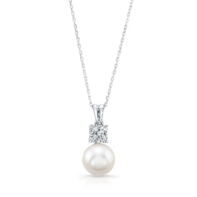 Limited Stock On Premium Jewelry At Low Prices Pearl And Diamond Pendant In 14k White Gold Limited Stock On Premium Jewelry At Low Prices Pearl And Diamond Pendant In 14k White Gold
