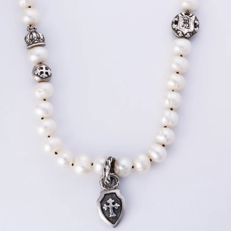 Shop Trending Jewelry With Exclusive Savings Pearl and Silver Necklace | 8.5-10mm | 18" Shop Trending Jewelry With Exclusive Savings Pearl and Silver Necklace | 8.5-10mm | 18"