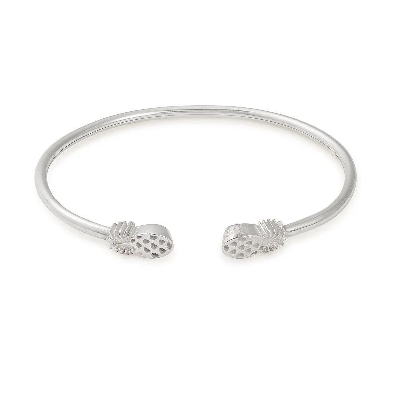 Fashion-Forward Geometric Jewelry For Contemporary Style Pineapple Cuff Bracelet