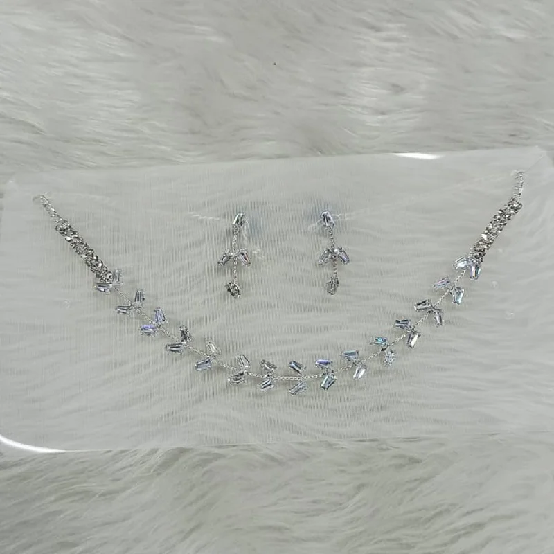 Holiday Jewelry Sale – Perfect Gifts At Great Prices Pooja Bangles Silver Plated Crystal Necklace Set Holiday Jewelry Sale – Perfect Gifts At Great Prices Pooja Bangles Silver Plated Crystal Necklace Set