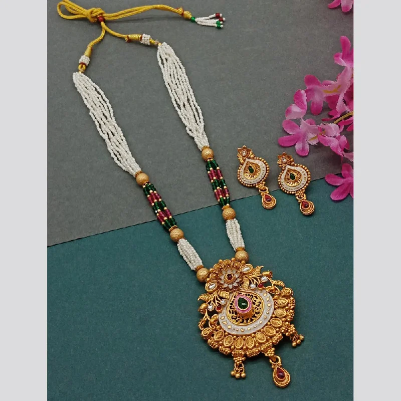 Buy More, Save More On Stunning Jewelry Pieces Sai Fashion Gold Plated Pota Stone Pearl Long Necklace Set Buy More, Save More On Stunning Jewelry Pieces Sai Fashion Gold Plated Pota Stone Pearl Long Necklace Set