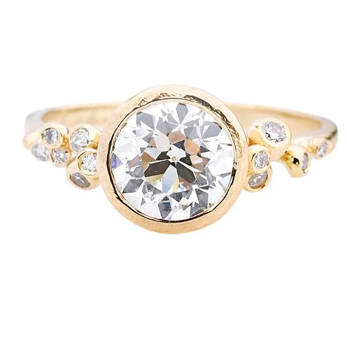 Dainty And Elegant Jewelry Now At Reduced Prices Salted Engagement Ring | Old Mine Cut Diamond Dainty And Elegant Jewelry Now At Reduced Prices Salted Engagement Ring | Old Mine Cut Diamond