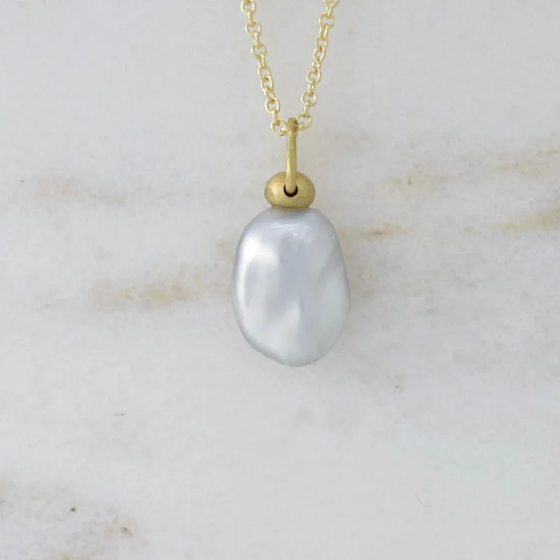 Exclusive Savings On Timeless Jewelry Pieces Silver Grey Tahitian Keshi Pearl Charm 9