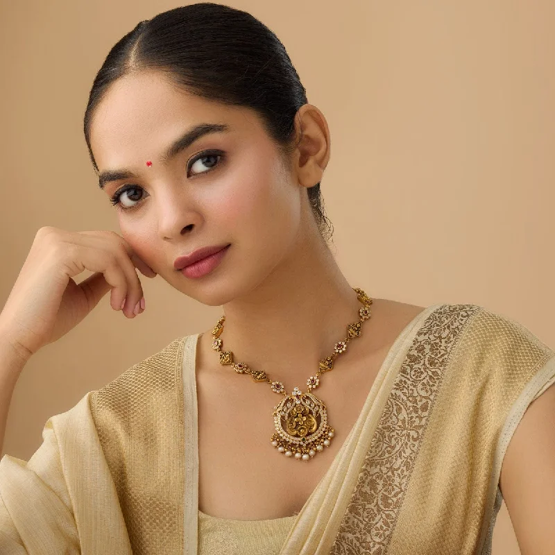 Discounted Jewelry For A Glamorous Look Silver Temple Necklace 170601