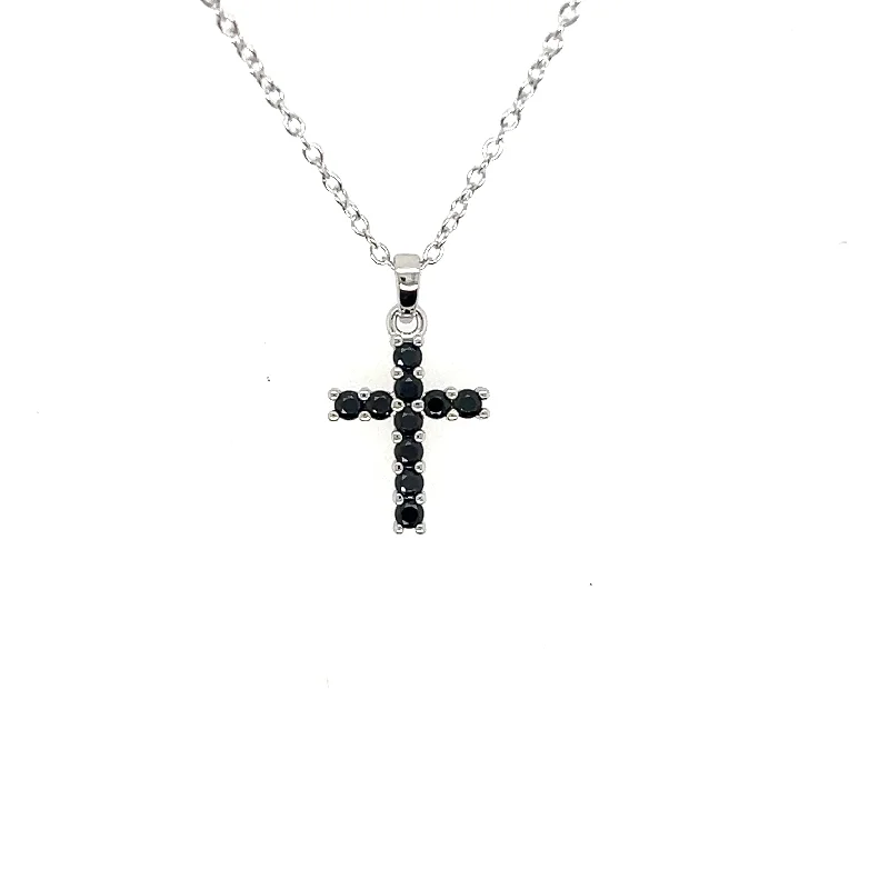 Flash Sale On Stunning Jewelry – Limited Stock Available Sterling Silver Black Spinel Cross Pendant Necklace Flash Sale On Stunning Jewelry – Limited Stock Available Sterling Silver Black Spinel Cross Pendant Necklace