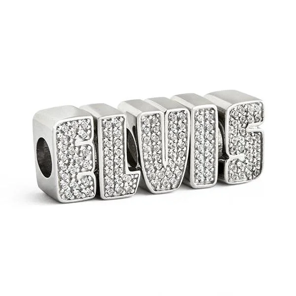 Unmissable Discounts On Timeless Jewelry Pieces Sterling Silver ELVIS Letters Crystal Bead Charm Set Unmissable Discounts On Timeless Jewelry Pieces Sterling Silver ELVIS Letters Crystal Bead Charm Set