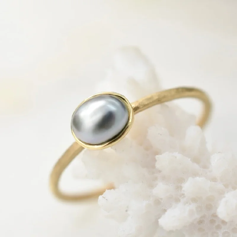 Affordable Gold-Plated Jewelry For Modern Fashion Tahitian Keshi Pearl Ring