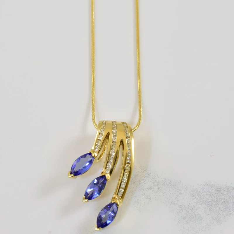 Make Your Outfit Shine With Discounted Jewelry Tanzanite & Diamond Pendant Necklace | 1.14ctw, 0.30ctw | 20" | Make Your Outfit Shine With Discounted Jewelry Tanzanite & Diamond Pendant Necklace | 1.14ctw, 0.30ctw | 20" |