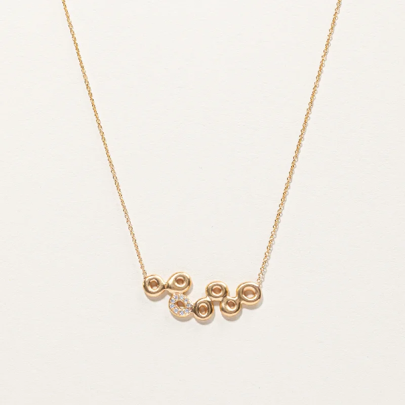 Shop Handcrafted Jewelry At Special Promotional Rates Textured Diamond Necklace | 0.05ctw | 16"| Shop Handcrafted Jewelry At Special Promotional Rates Textured Diamond Necklace | 0.05ctw | 16"|