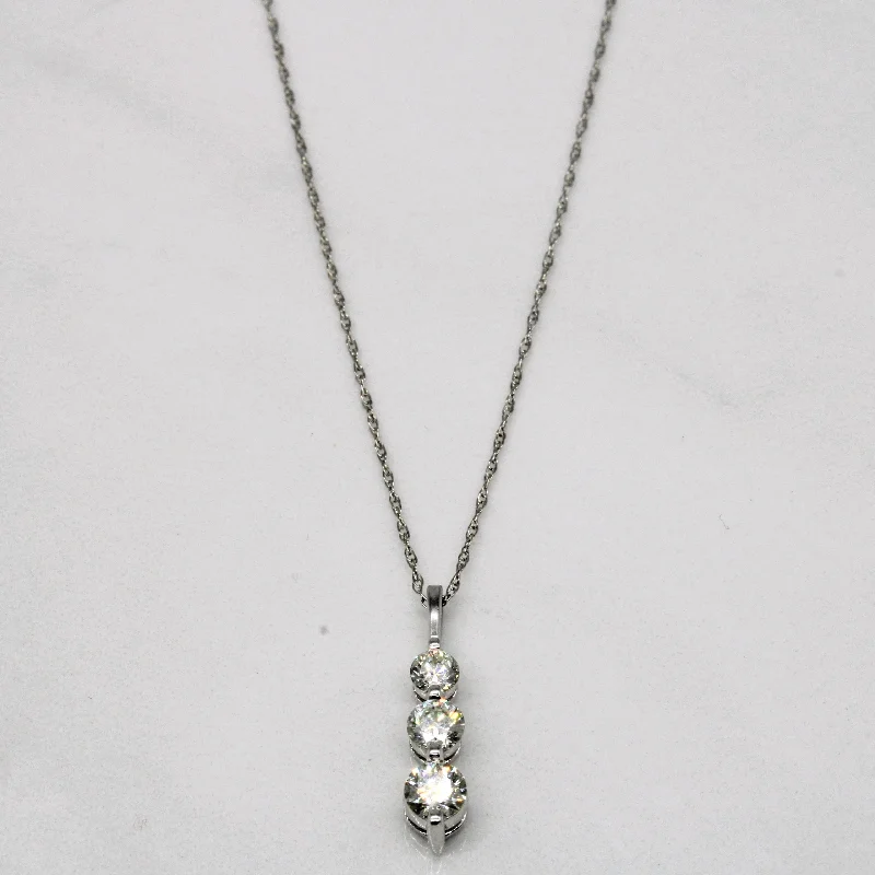 Celebrate Every Occasion With Sparkling Savings Diamond Three-Stone Pendant & Necklace | 0.46ctw | 18" | Celebrate Every Occasion With Sparkling Savings Diamond Three-Stone Pendant & Necklace | 0.46ctw | 18" |