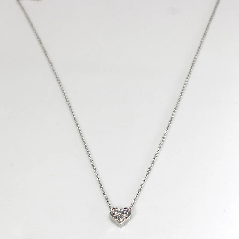 Shine Bright With Our Special Jewelry Promotions 'Tiffany & Co' Diamond Heart Platinum Necklace | 0.14ct | 16" | Shine Bright With Our Special Jewelry Promotions 'Tiffany & Co' Diamond Heart Platinum Necklace | 0.14ct | 16" |