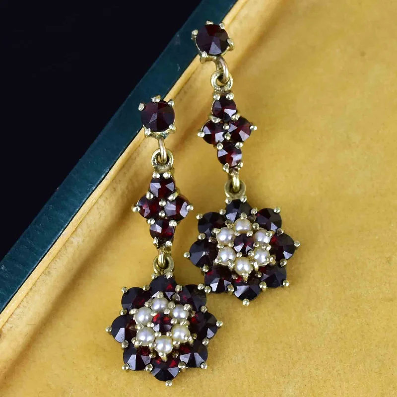 Unlock Unbeatable Jewelry Deals Before They’Re Gone Vintage Floral Seed Pearl Garnet Stud Drop Earrings Unlock Unbeatable Jewelry Deals Before They’Re Gone Vintage Floral Seed Pearl Garnet Stud Drop Earrings