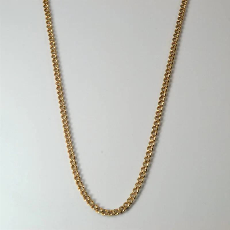 Glamorous Jewelry, Glamorous Deals – Shop Now 10k Yellow Gold Curb Chain | 24" |