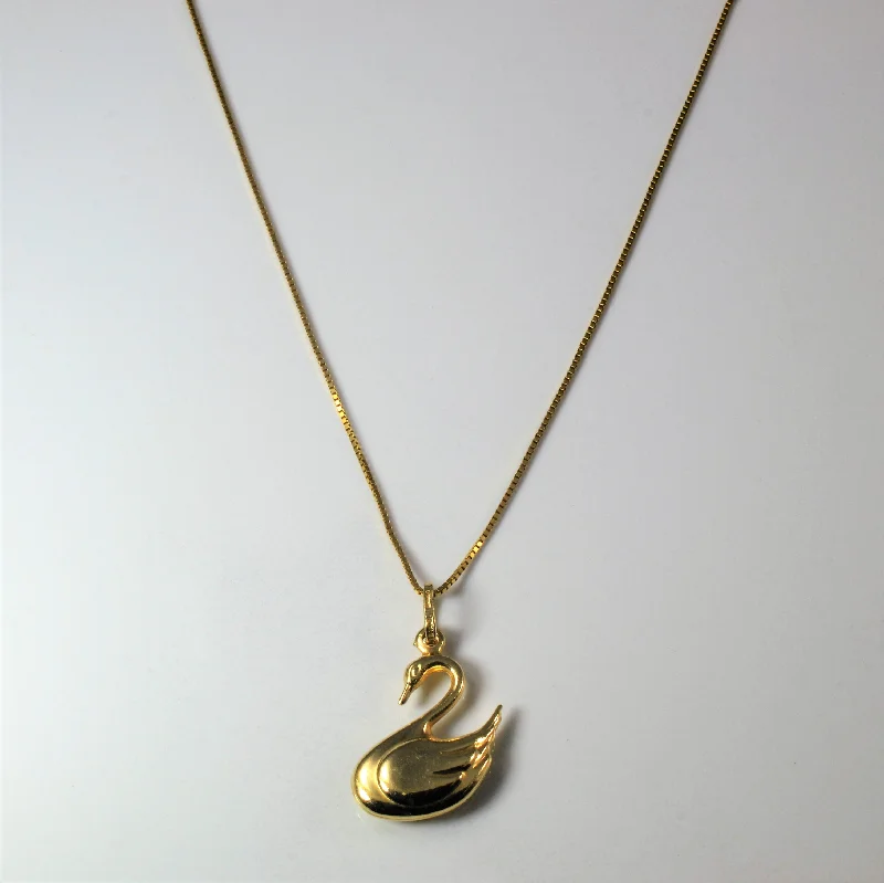 Jewelry Sale Alert – Shop Timeless Elegance Today Yellow Gold Swan Pendant Necklace | 18"| Jewelry Sale Alert – Shop Timeless Elegance Today Yellow Gold Swan Pendant Necklace | 18"|
